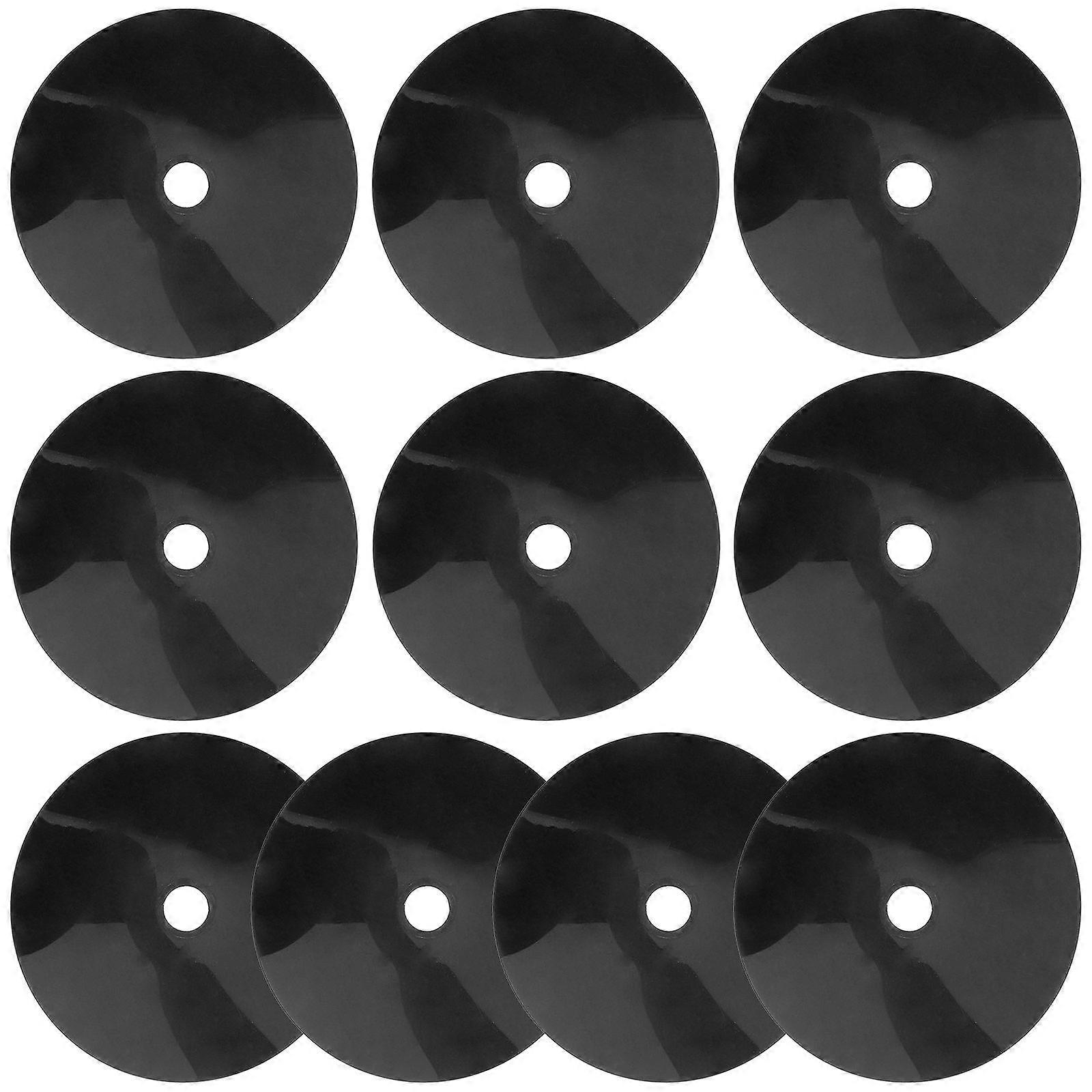 Cd Decoration Optical Disk Ornaments for Decor 50Pcs Black Plastic Disks