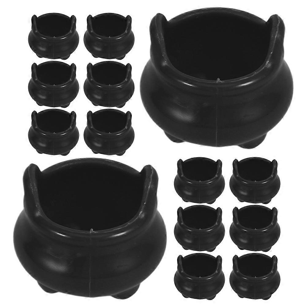 Micro Landscape Mini Cauldron Plastic Decorations for Halloween Party 30Pcs