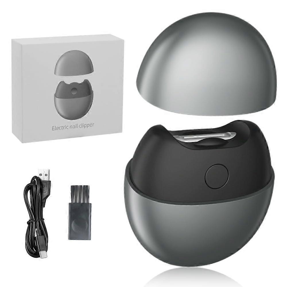 Electric Nail Clipper and Trimmer for Babies and Adults, Low Noise USBC Rechargeable, 2 Speed Modes, Automatic Nail Collection (Black)