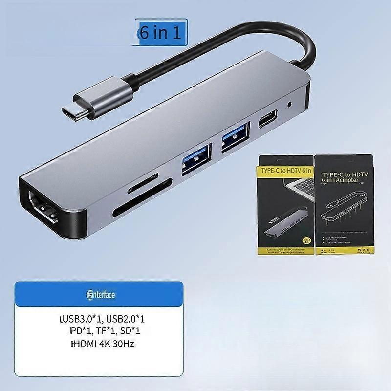 type-c 7-in-1 docking station with 4K*hdmi docking station computer notebook HUB extender multi-interface