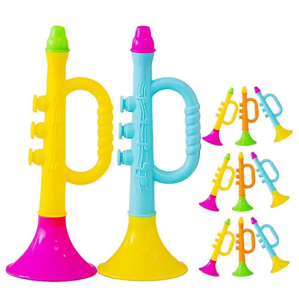 Assorted Color Plastic Trumpet Toy for Cheering 12Pcs Noise Makers
