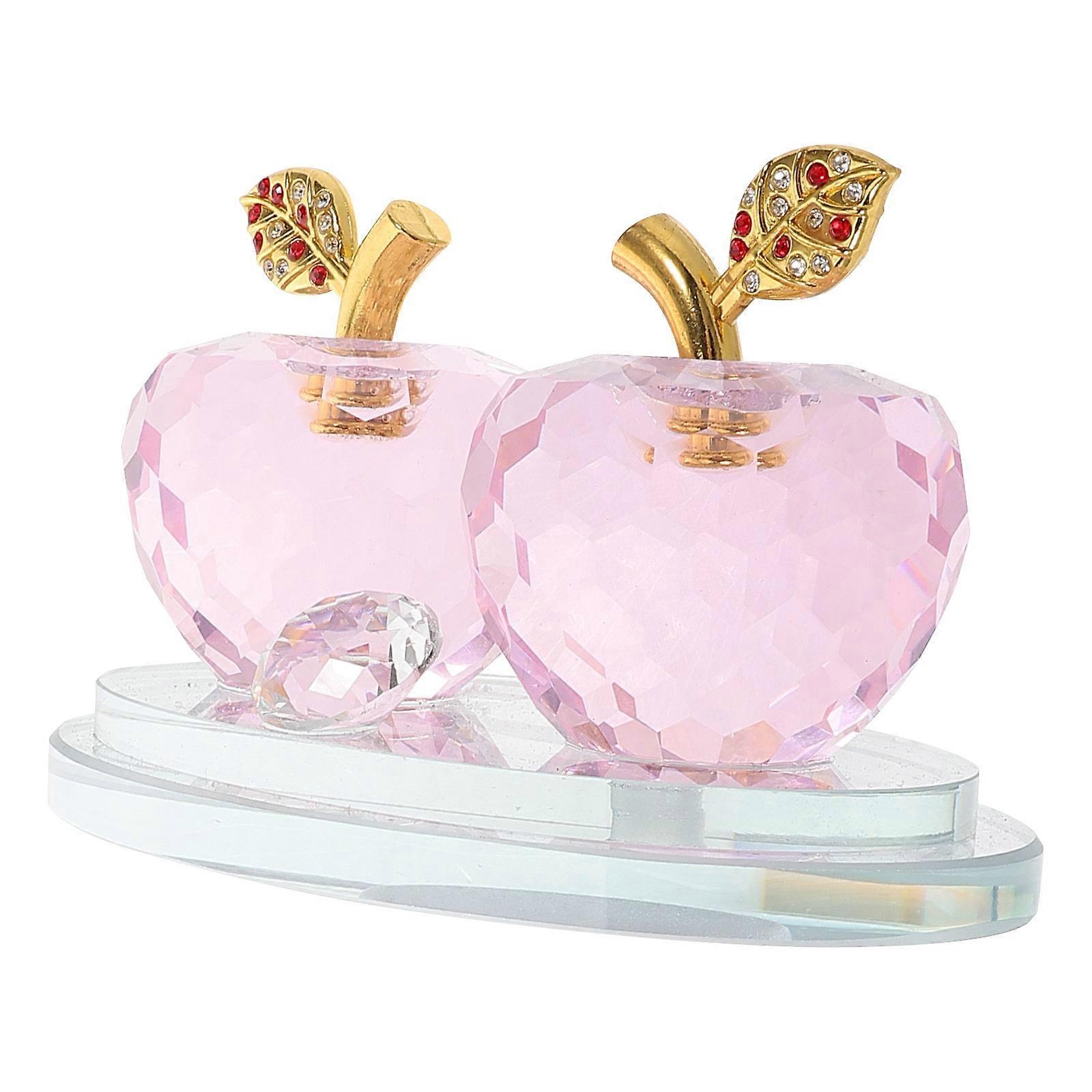 Car Dashboard Glass Apple Ornament for Car Scent Diffuser