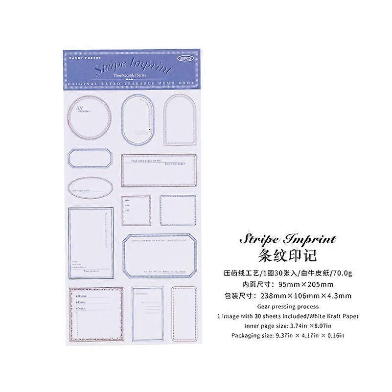 40pcs/lot Memo Pads Material Paper Time Recorder Collection Journal Scrapbooking paper Card Background Decoration Paper