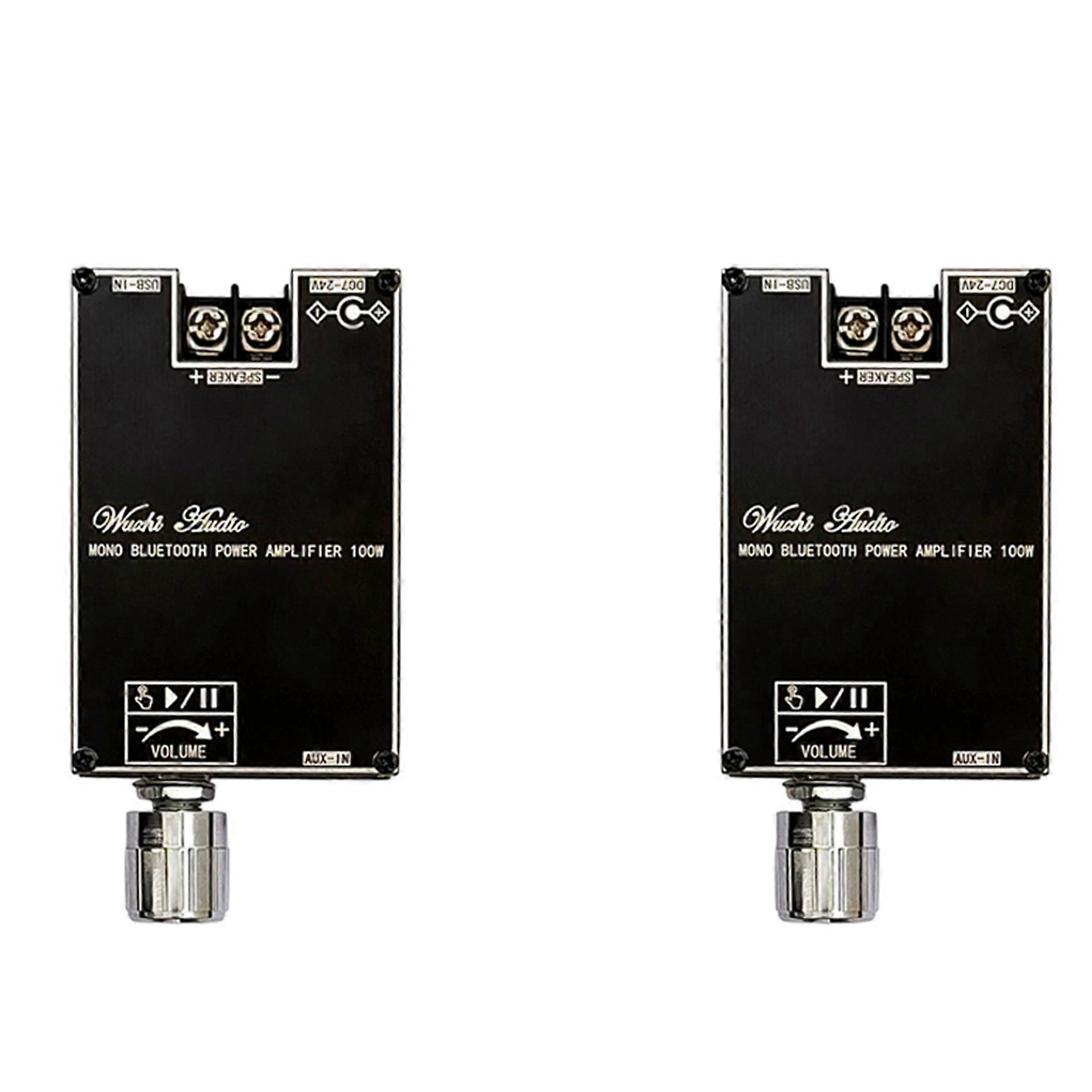 2X Mono 100W Bluetooth Audio Amplifier Board with TWS Box Function TPA3116D2 BT5.1 Stereo Audio Module DC7-24V ZK-1001B