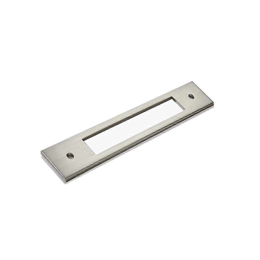 Brushed Satin Nickel Cabinet Backplate 96mm Center to Center Solid Hardware 5 Pack