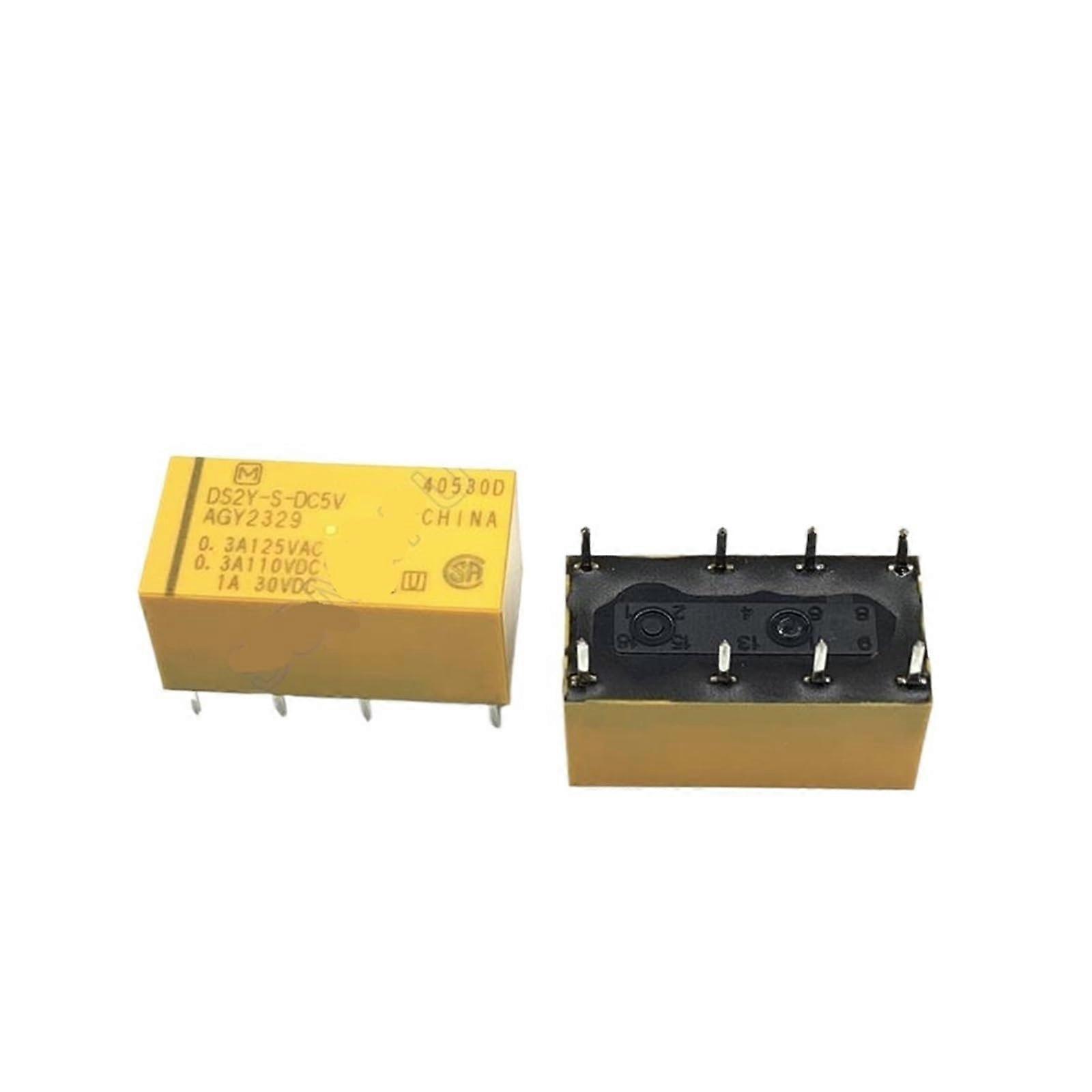 DS2 Series 8 Pin Compact Relay 5V 12V 24V Low Current 1A PCB Mount for Precise Signal Switching
