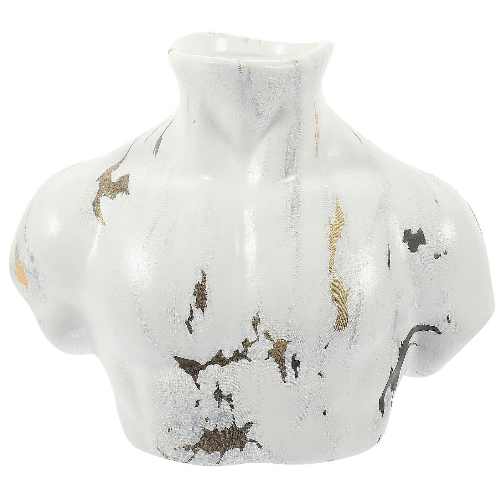 Ceramic Flower Vase for Tabletop Decoration 3Pcs Light Grey