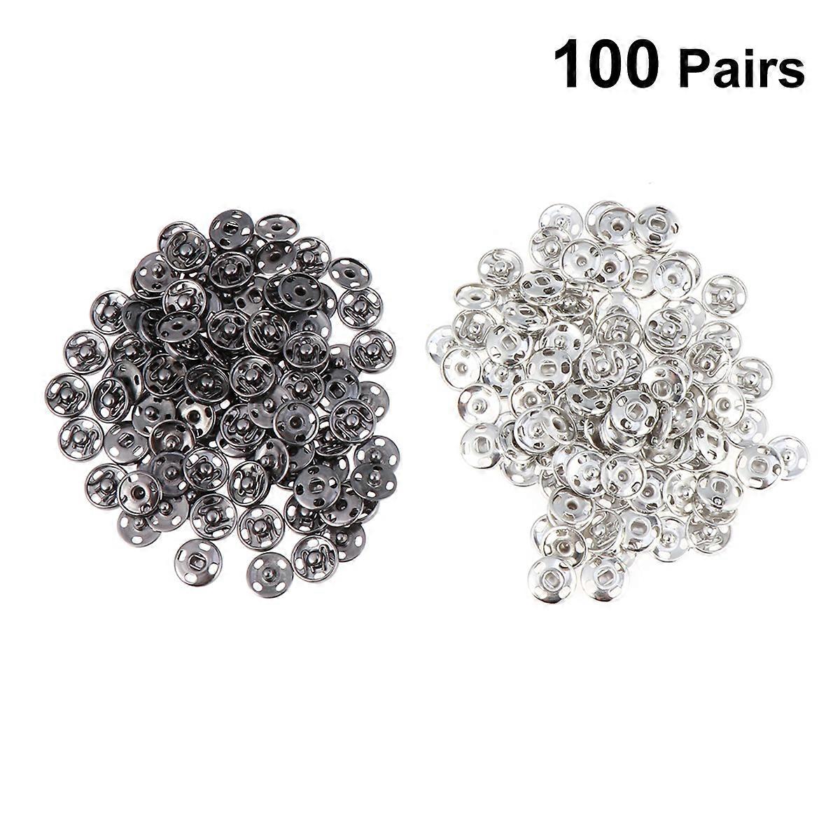 Button Setting Tool for Clothes with 100Pcs Metal Buckles