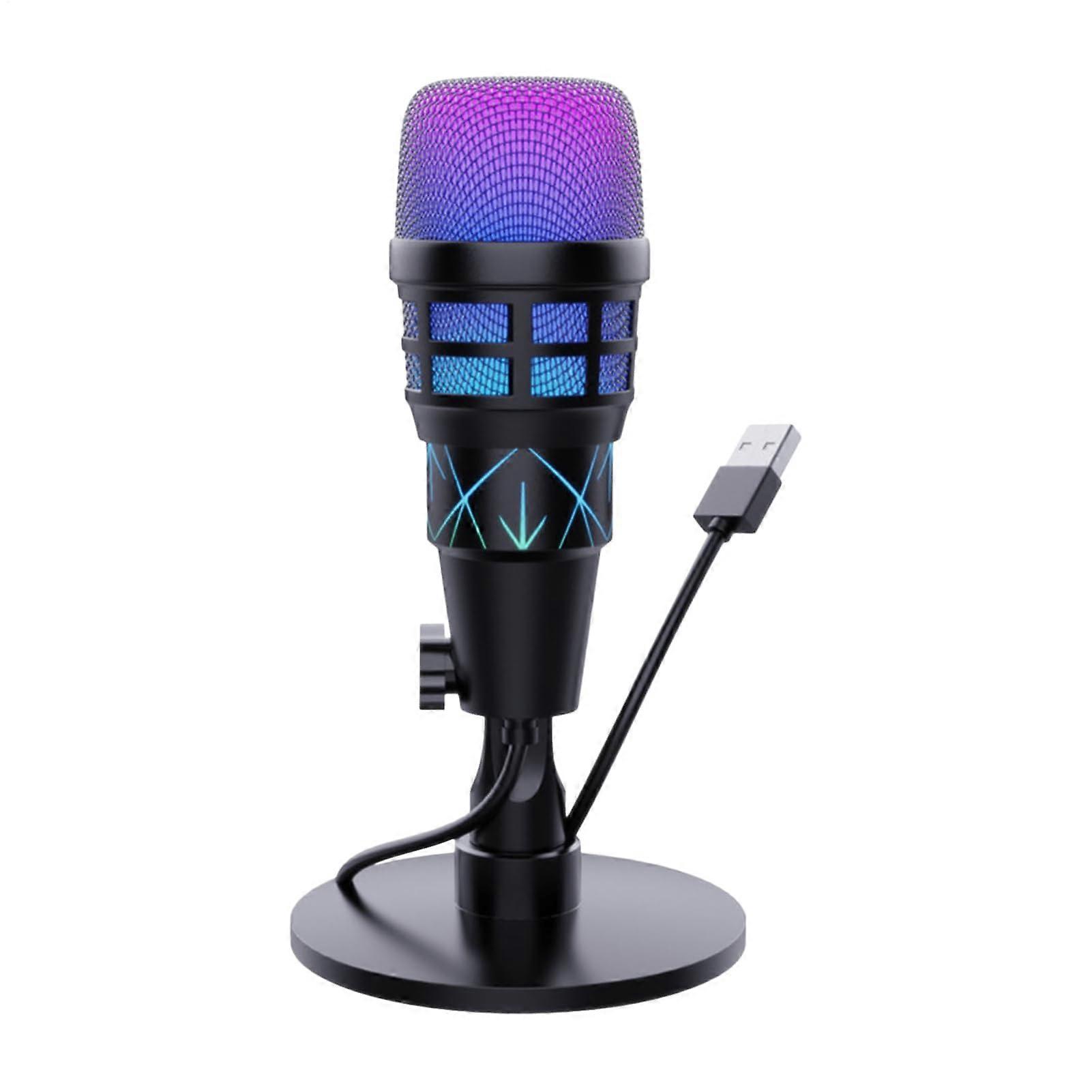 Usb Microphone 3.54Inch PlugandPlay Desktop With Headset Support For Music Studio Podcast Streaming