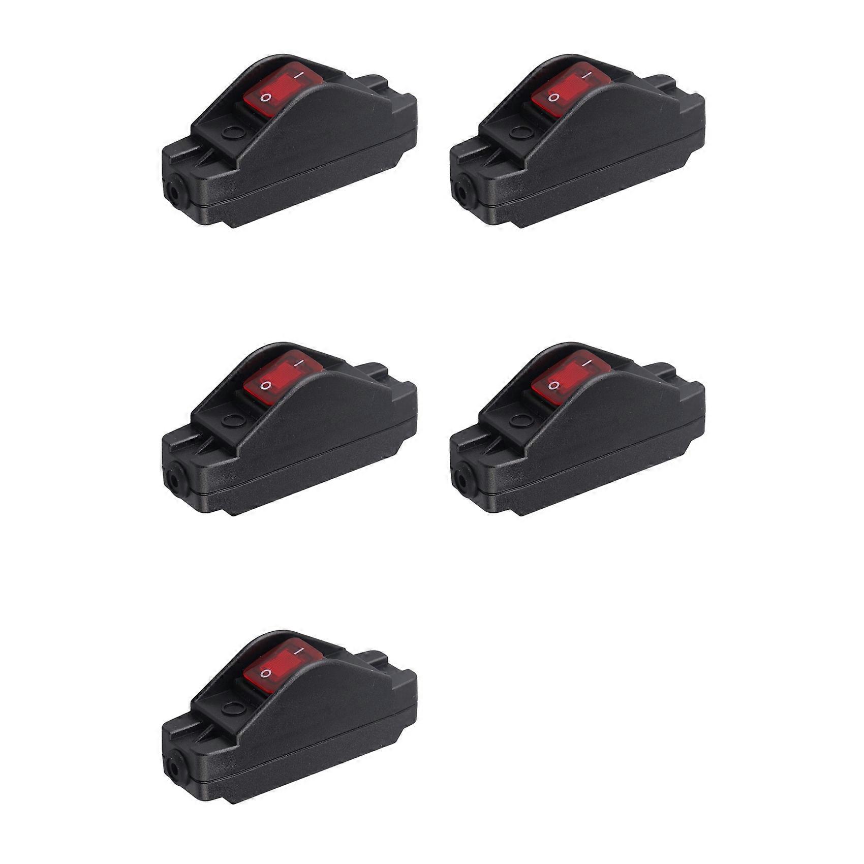 5X 16A 220V on/Off Inline Cord Switch Button Inline Cord Switch for Electrical Appliances