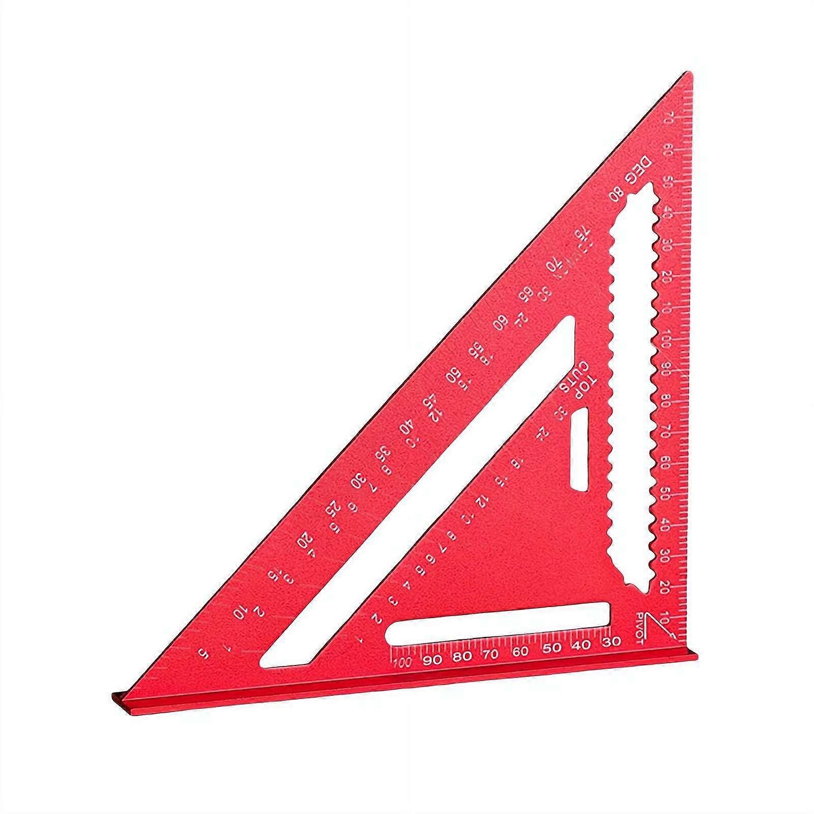 Carpenter Square Aluminum Alloy 7/12 Inch Rafter Square with Accurate Angle Guide for Woodworking