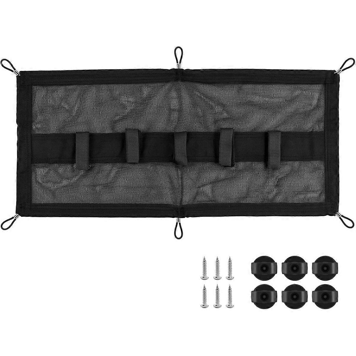 Cable Management Net Under Desk Black Mesh Cable Manager Flexible for Standing Desk