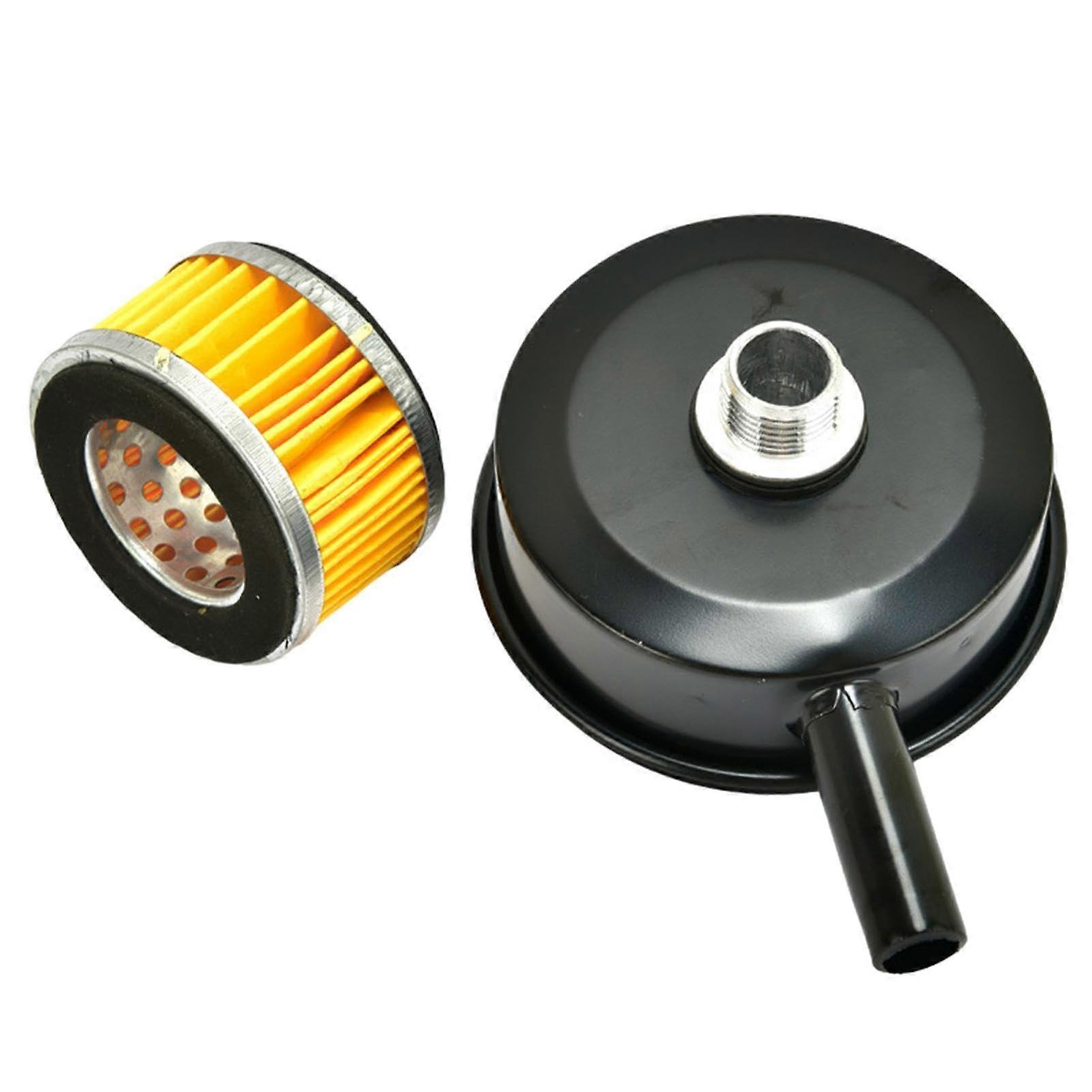 Air Compressor Muffler Intake Filter Noise Reduction Silent Heavy Duty Easy Install