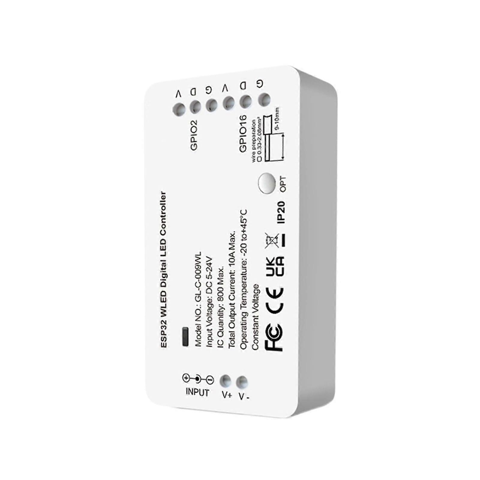 ESP32 WLED LED Controller DIY with 100+ Lighting Modes for Addressable LED Strips 1PC