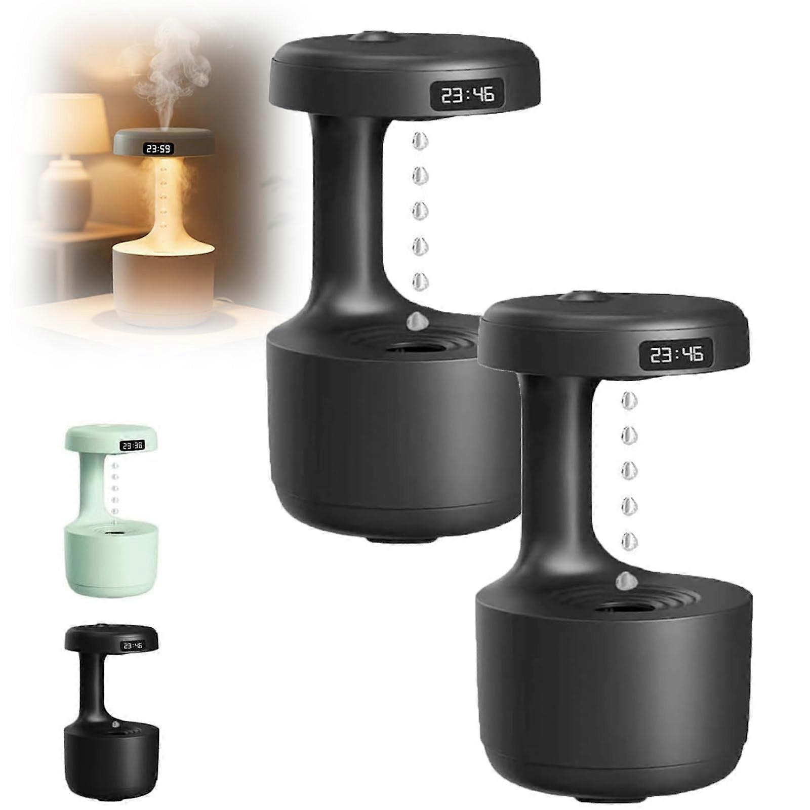 Anti Gravity Mushroom Humidifier with Ambient Light, 800ml Ultrasonic Cool Mist for Bedroom