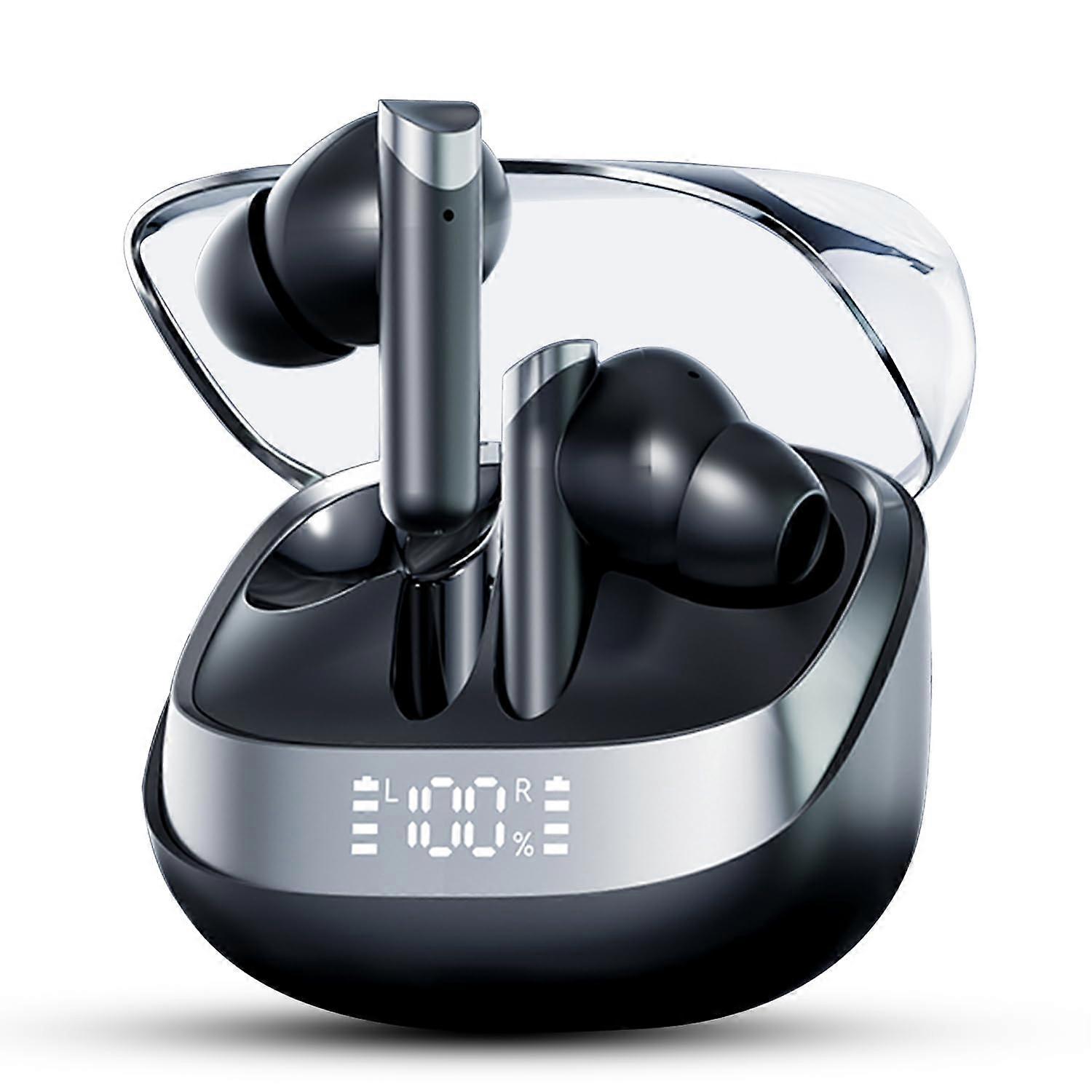 Language Translator Earbuds RealTime 144 Languages Bluetooth Wireless for Travel Business Learning Black