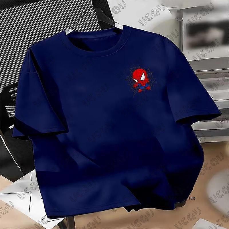 ��t�� nouveau Spider-Man imprim�� graphique T-shirt pour hommes �� manches courtes col rond coton t-shirts sport d��contract�� Streetwear Couples 