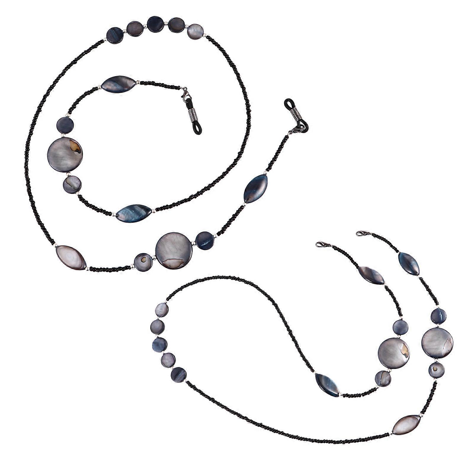 Handmade Black Eyeglasses Chain for Decoration 1Set Shell Material Set