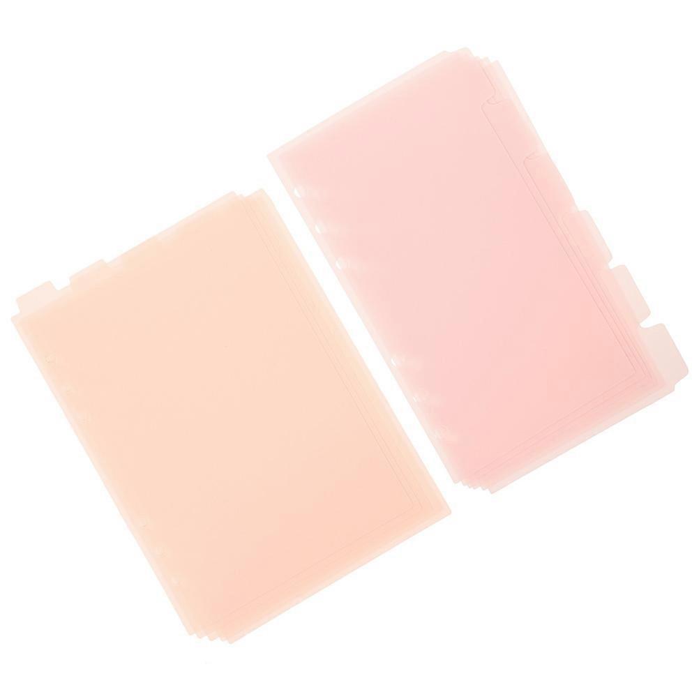 Pink Colored Binder Dividers for Notebook with Index Pages 2Sets