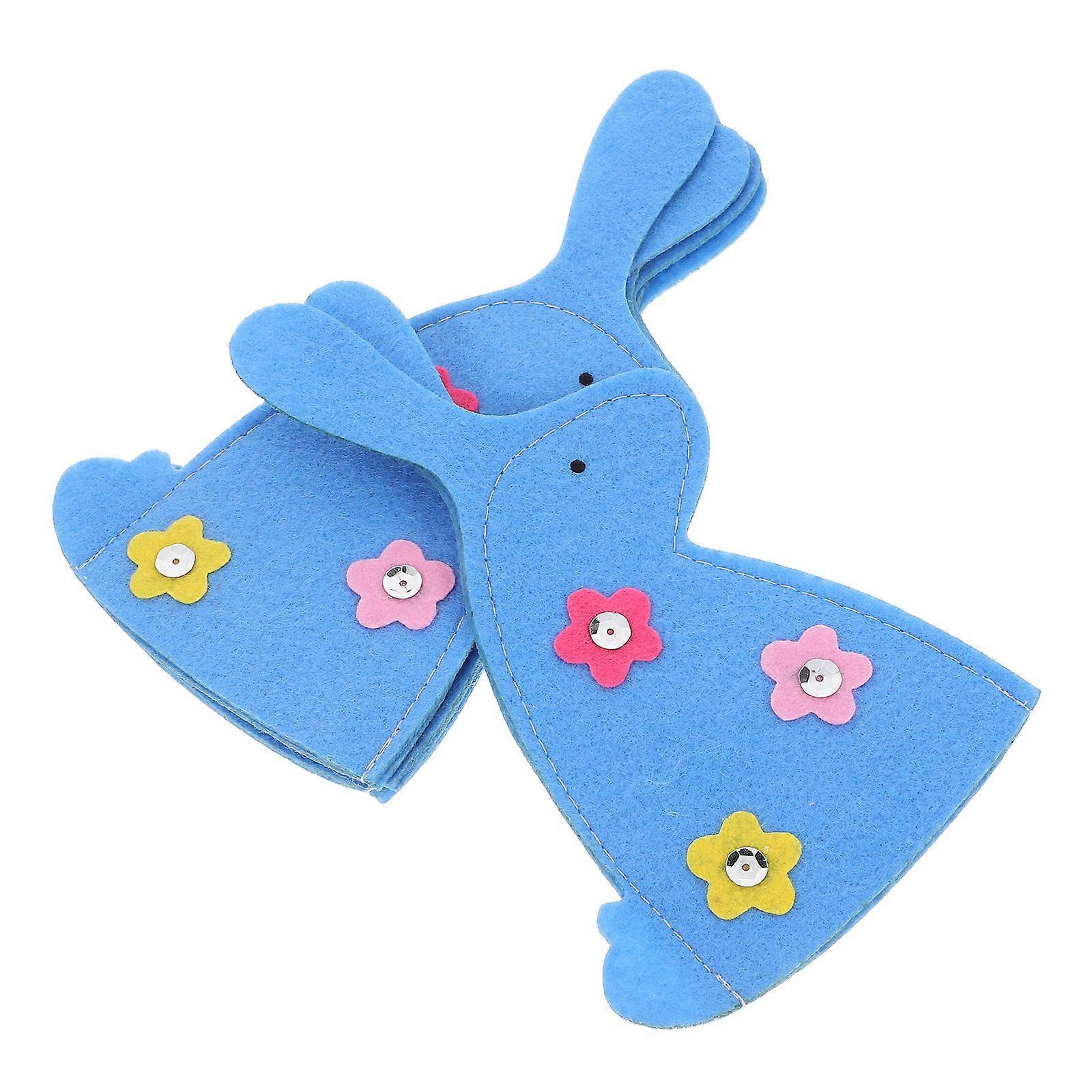 Easter Egg Ornament Bag Nonwoven Fabric Rabbit Shape Egg Covers for 20Pcs