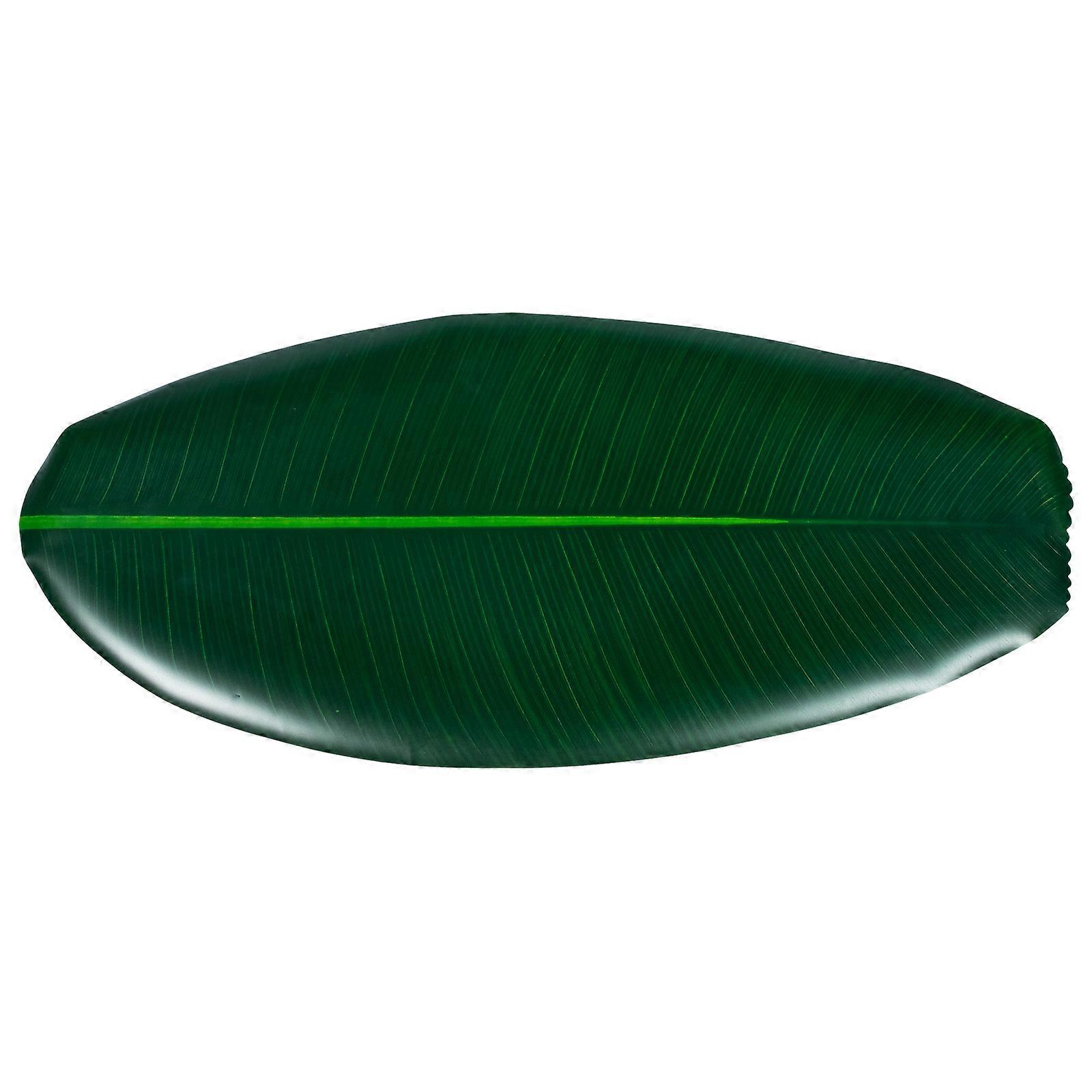 Peva Leaf Tablecloth Waterproof Table Cover for Home Use Green