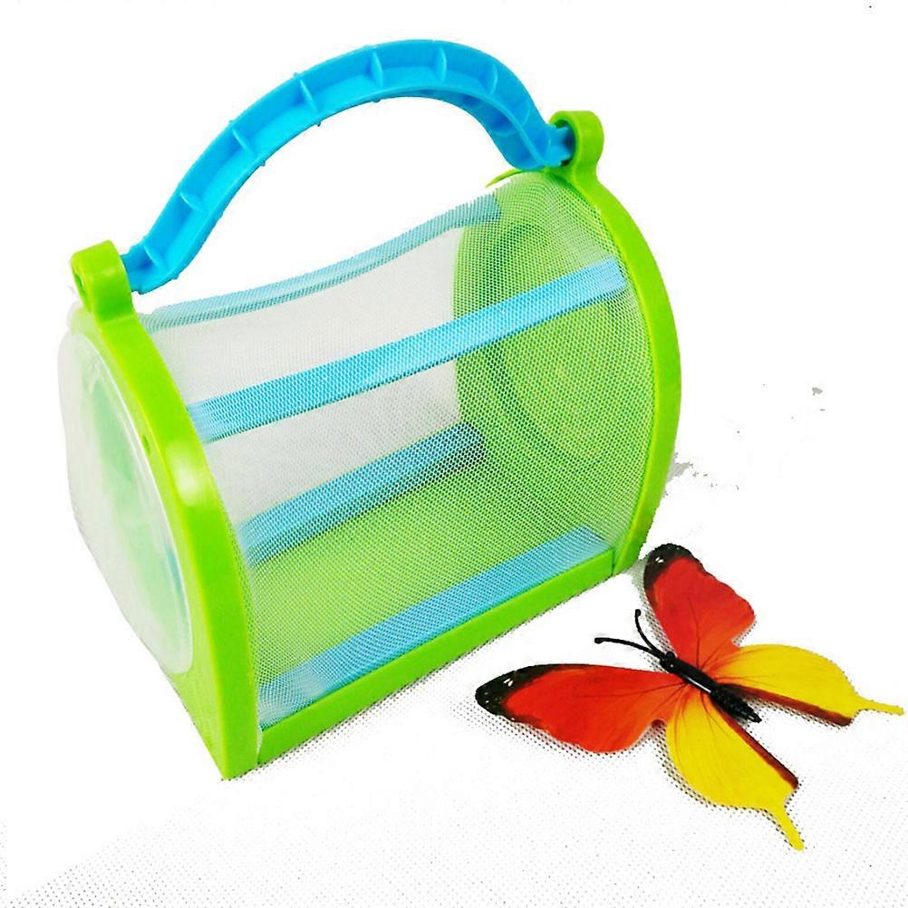 Portable Green Insect Cage with Carrying Handle for Insect Storage