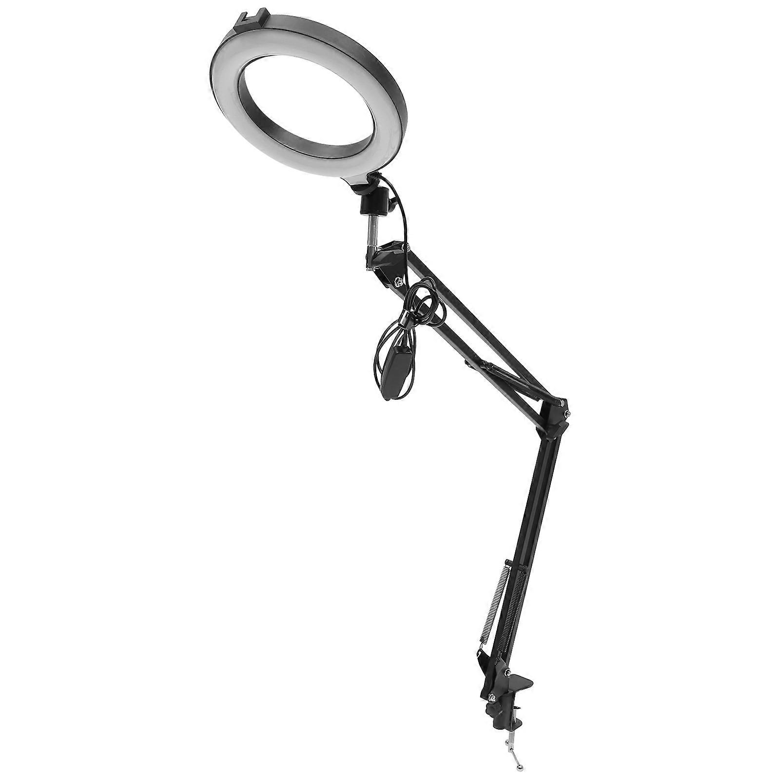 Ring Light Adjustable Desk Mount Stand for Recording Black