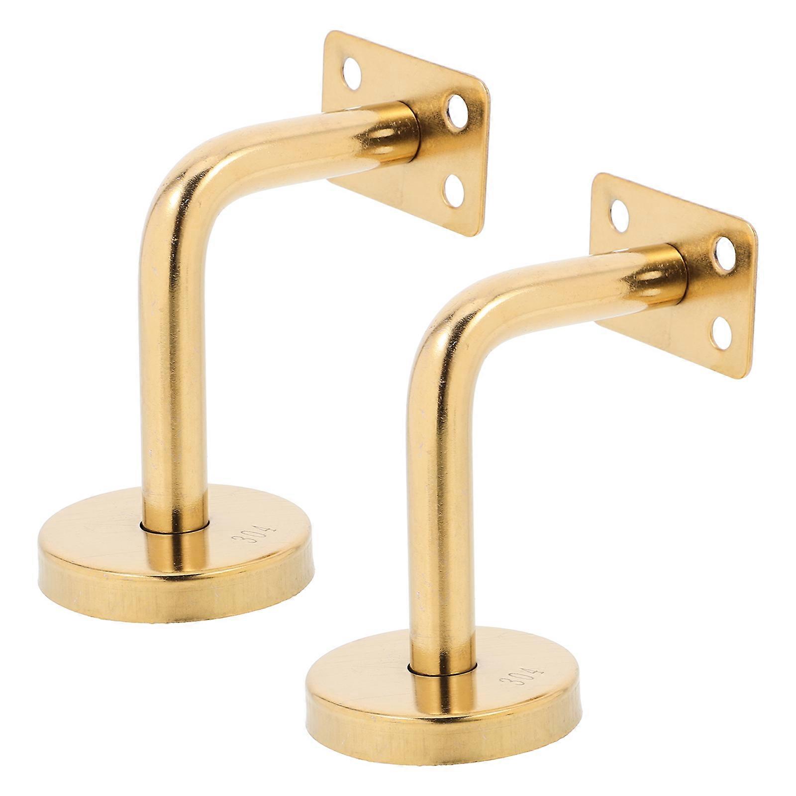 Staircase Handrail Bracket Golden Metal for Home Use Replaceable
