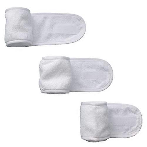 3 Pack Adjustable Microfiber Makeup Headband with Magic Tape, Super Absorbent Spa Head Wrap for Skincare