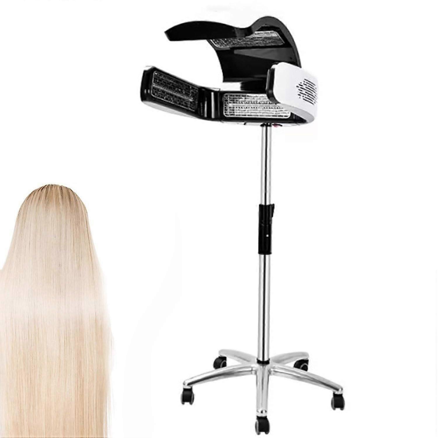 Professional Vertical Hair Color Processor with Timer and Adjustable Heat for Salon Styling White