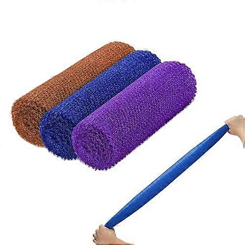3 Pack African Bath Sponge Long Net Exfoliating Shower Scrubber for Deep Gentle Body Cleansing