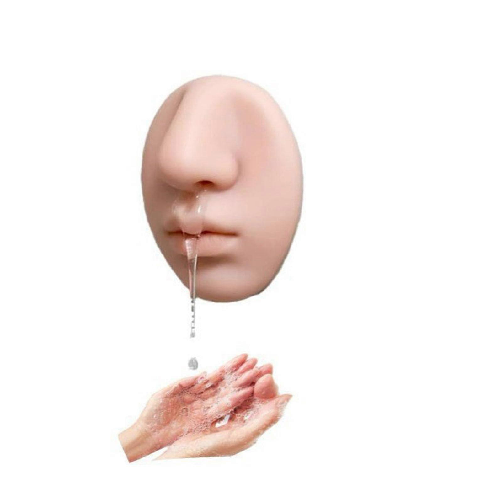 Realistic Nose Shaped Wall Mounted Soap Dispenser, Soft Silicone Squeeze Pump for Bathroom Kitchen