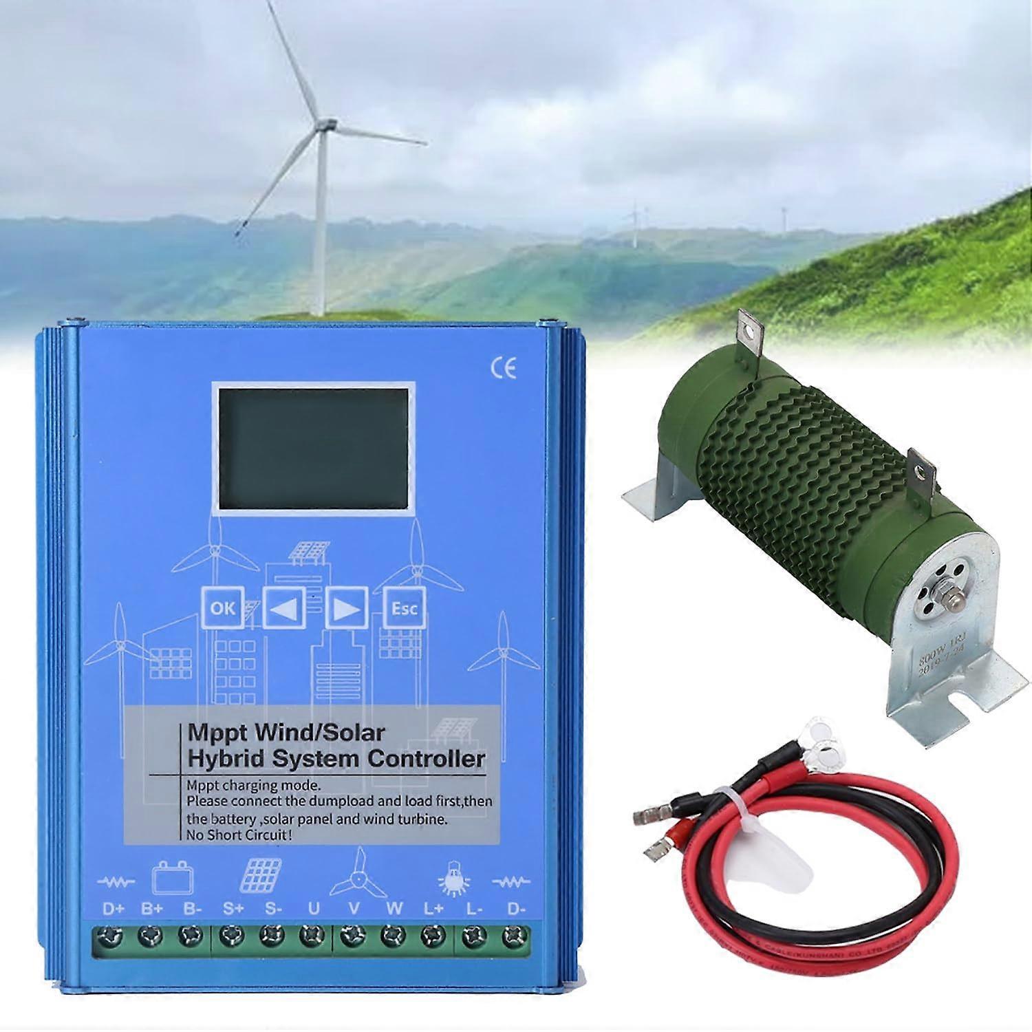 MPPT Wind Solar Hybrid Boost Charge Controller 48V 2000W with LCD Display and Smart Dual Input