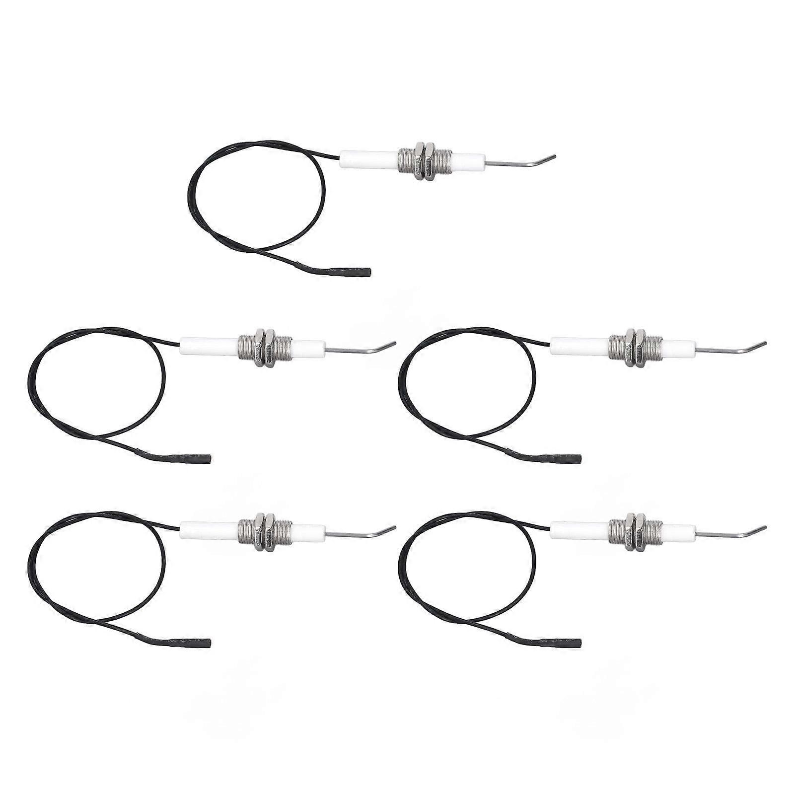 5pcs Spark Ignition Electrode Ceramic M10 Furnace Ignition Threaded Electrode for Push But
