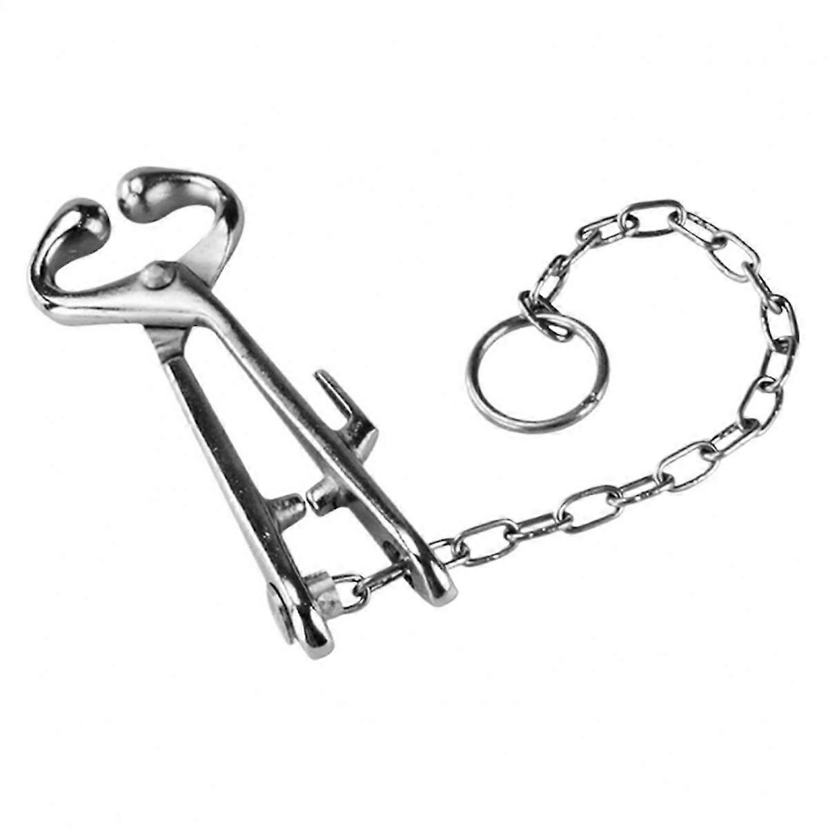 Bull Nose Ring Cattle Clip Chain Pull Tool for Farming Garden Veterinary Beginner