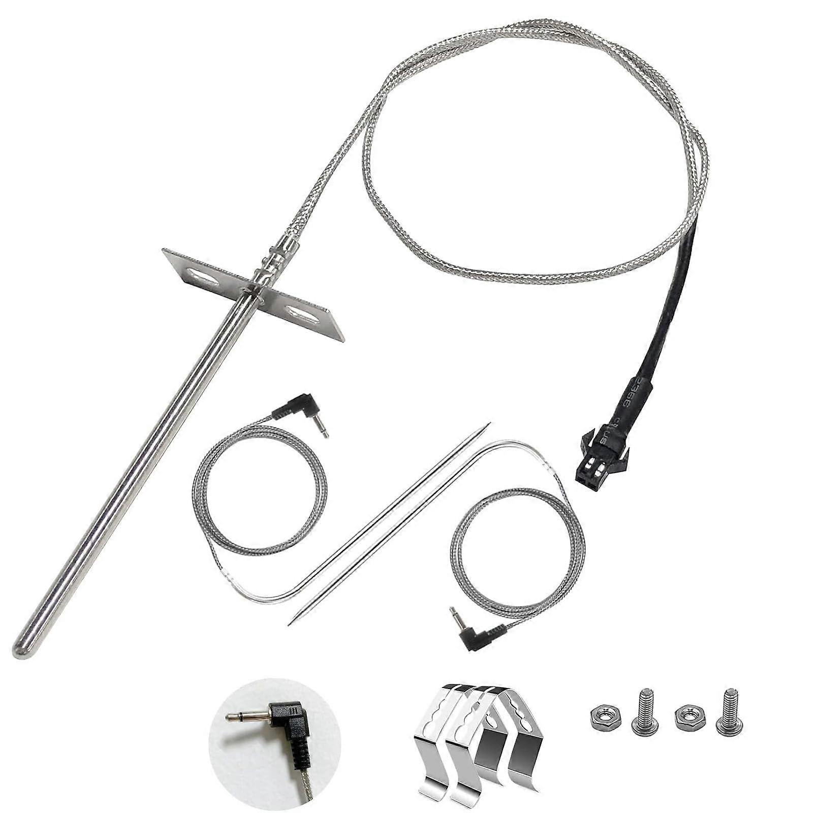 Meat Probe Thermometer with 3.5mm Plug for Pit Boss Smokers, Dual Sensor BBQ Temperature Probe