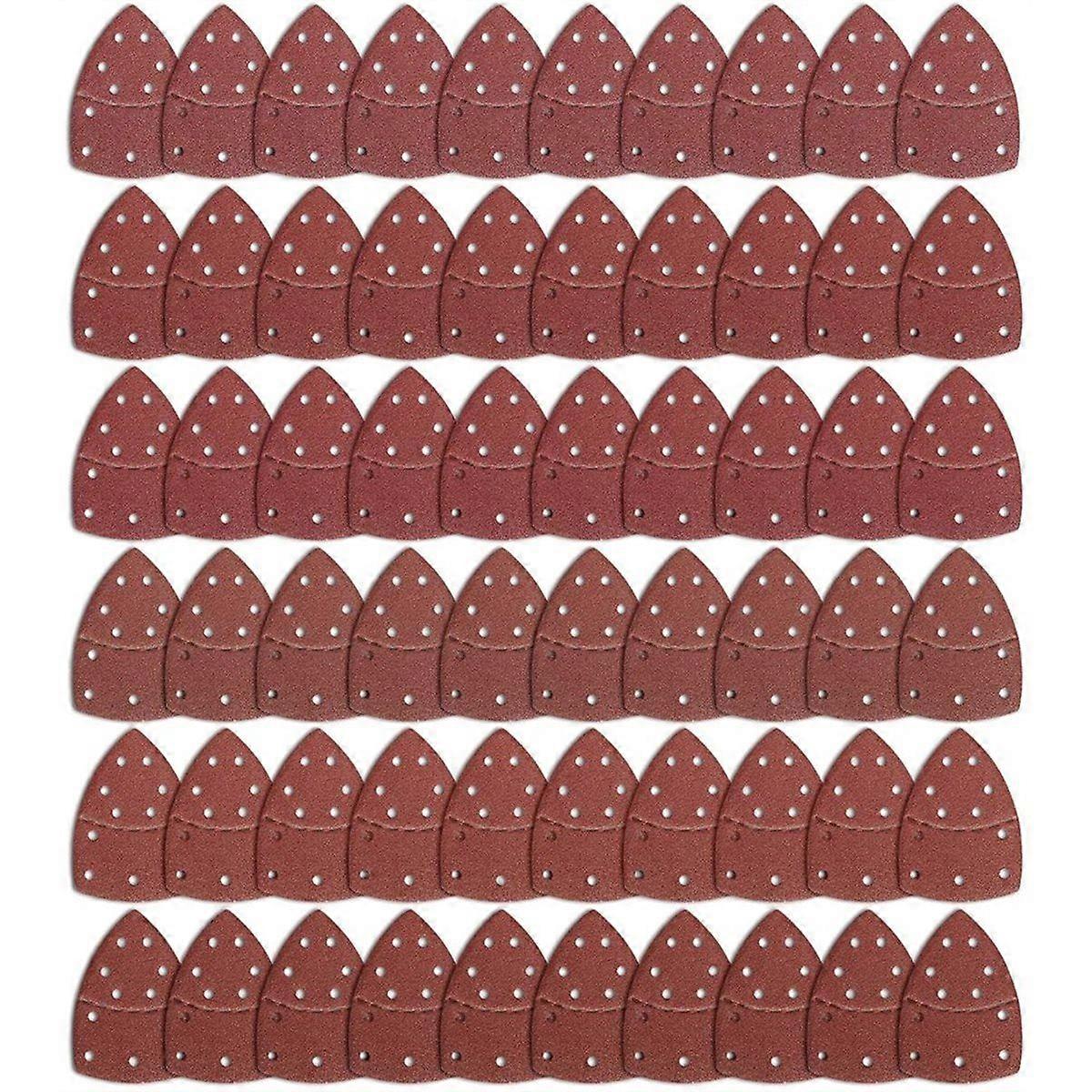 60PCS Sanding Sheets,11-Hole Mouse Sandpaper Sheets Compatible with Multi-Sander 100A/200 / 18