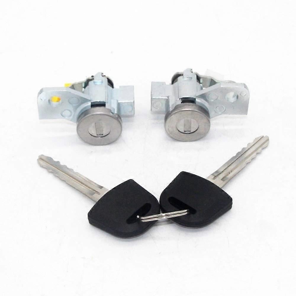 Silver Door Lock Cylinder Set with Keys for 20022010 Isuzu DMax Left and Right Replacement