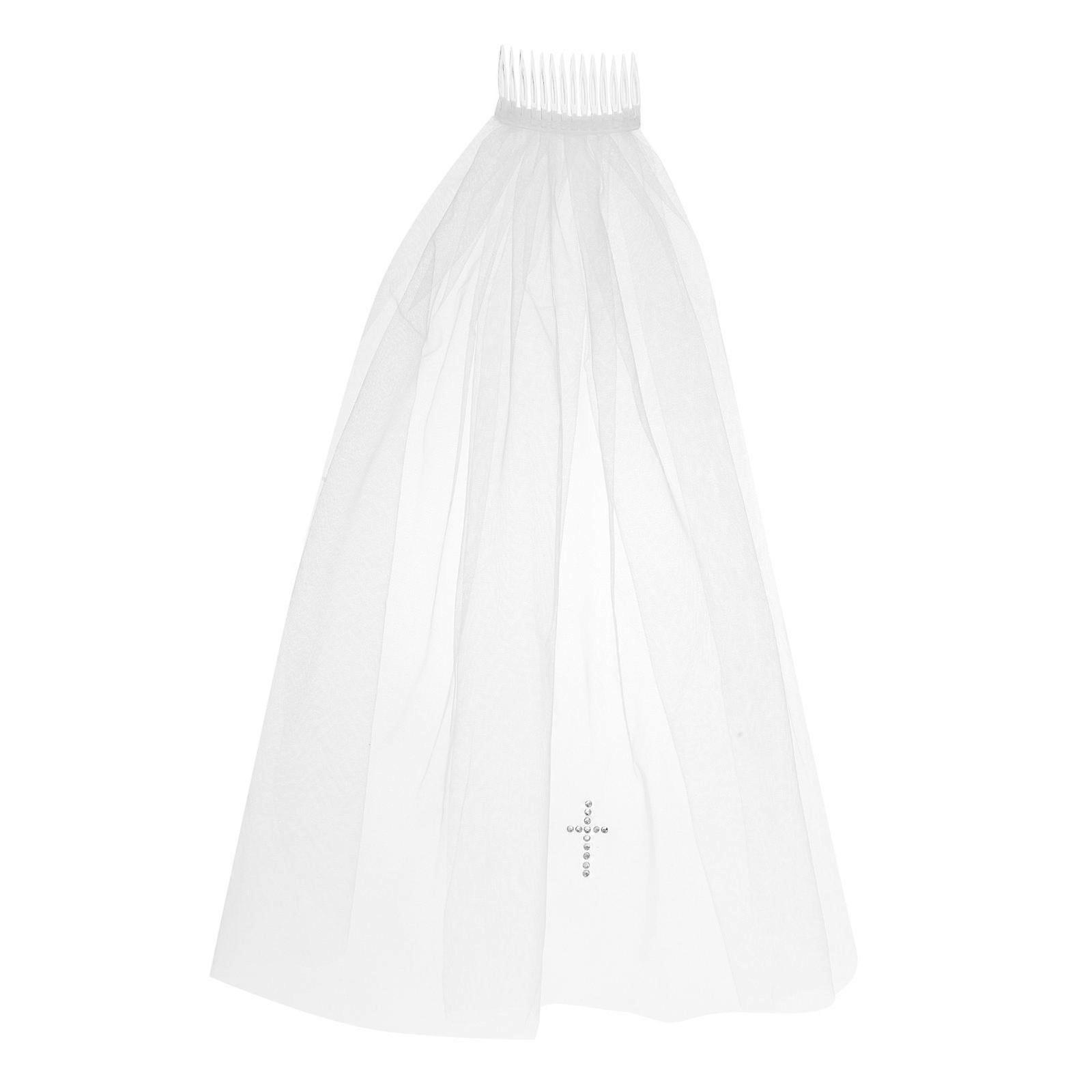 Childrens Veils White Mesh Comfortable and Breathable 1Pack