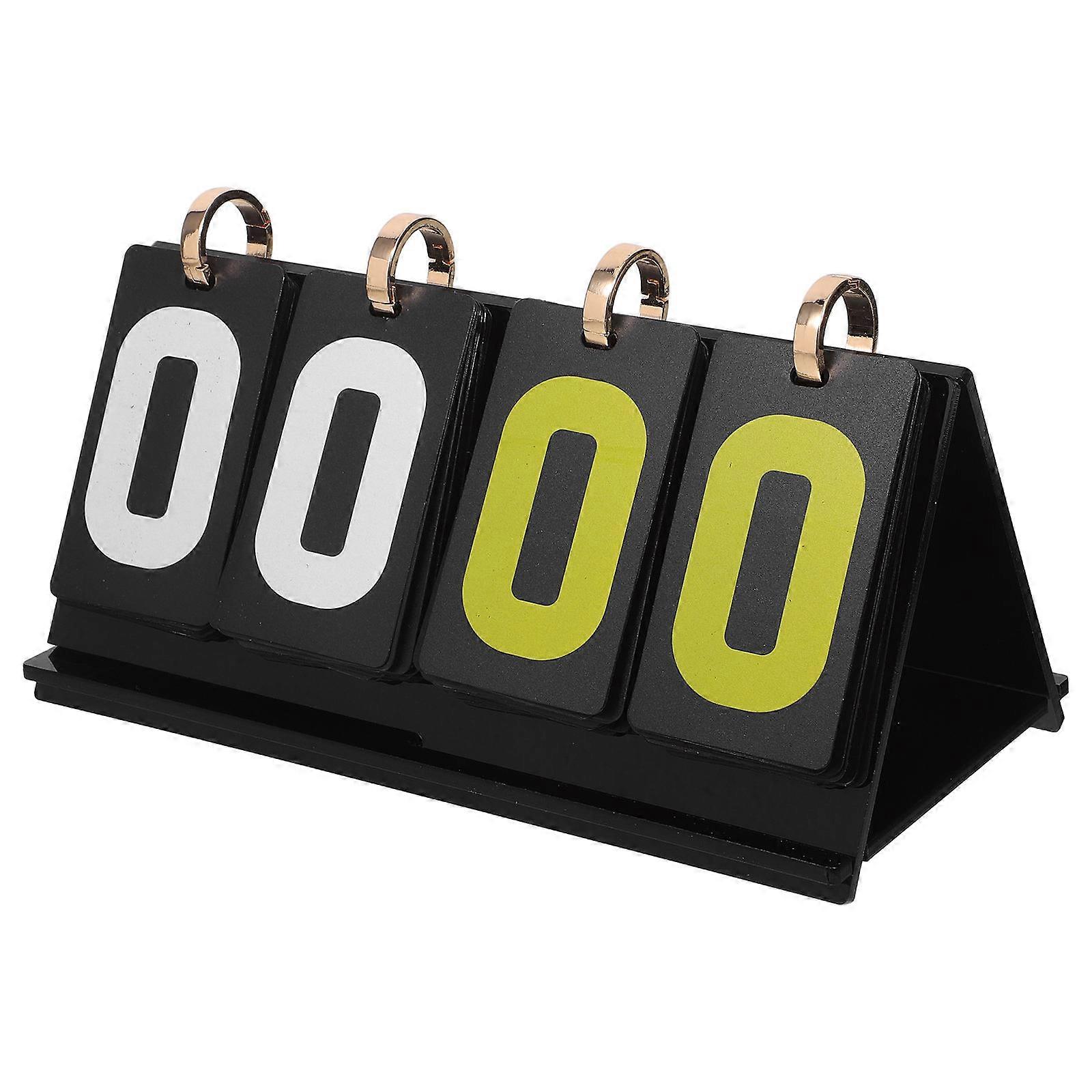 Portable Flip Scoreboard Game Scorekeeper for Competition with 4-Digits Display