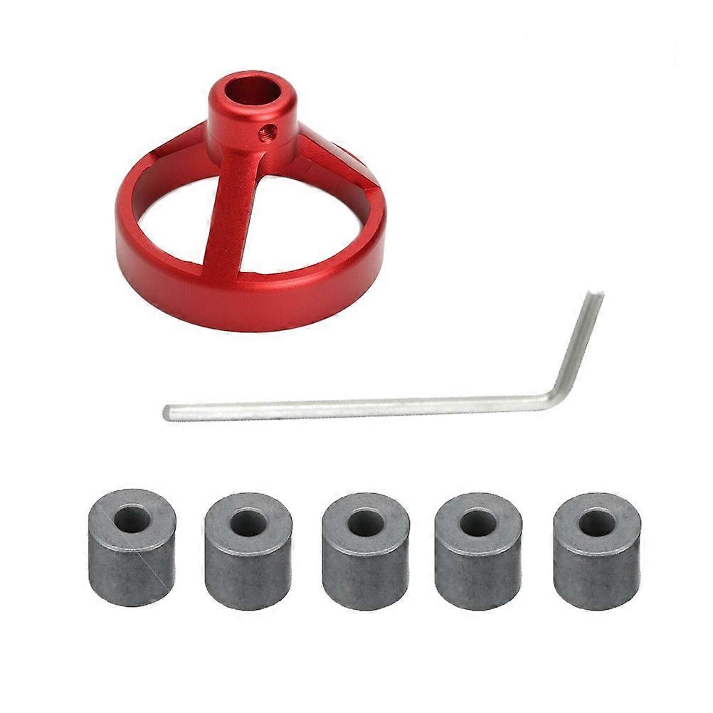 Drill Guide Woodworking Hole Puncher for Precise Positioning 7Pcs Set Red