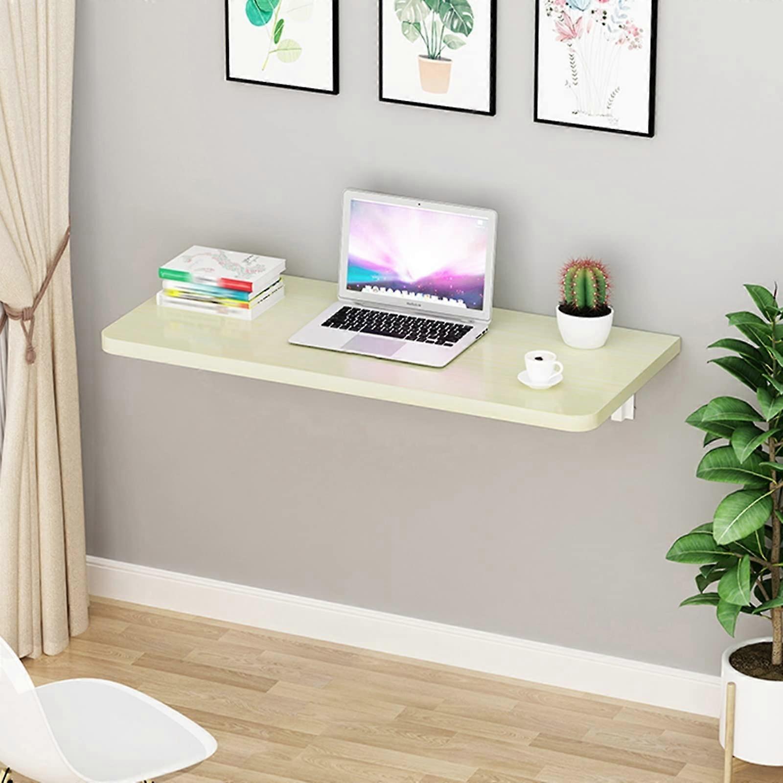 Wall Mounted Folding Table with HeavyDuty Load Support, SpaceSaving Fold Down Desk for Small Home Office