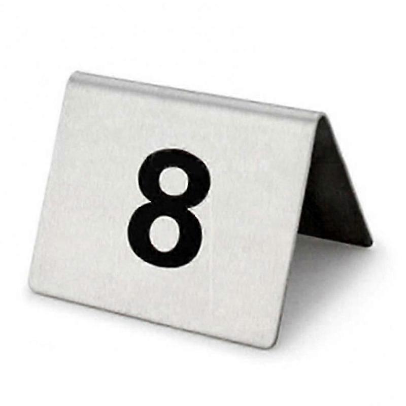 Números de mesa de acero inoxidable resistentes para eventos
