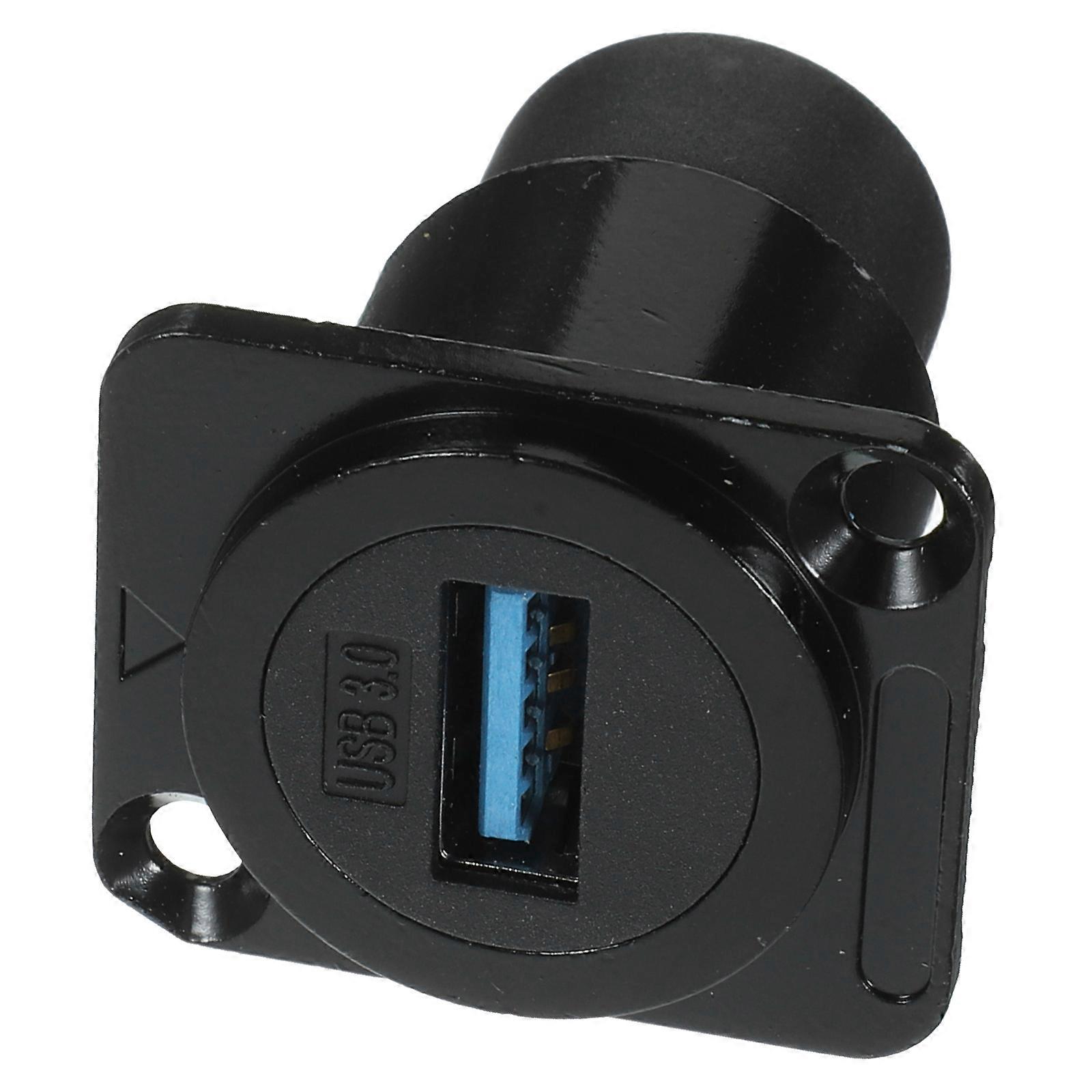 USB 3.0 Panel Mount Coupler Bulkhead Connector for Data Transfer 5Pcs