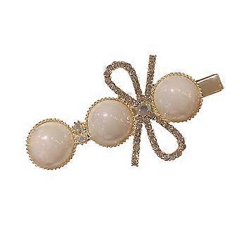 Perla strass trapano forcina bordo clip frangia clip clip temperamento becco d'anatra accessori per capelli