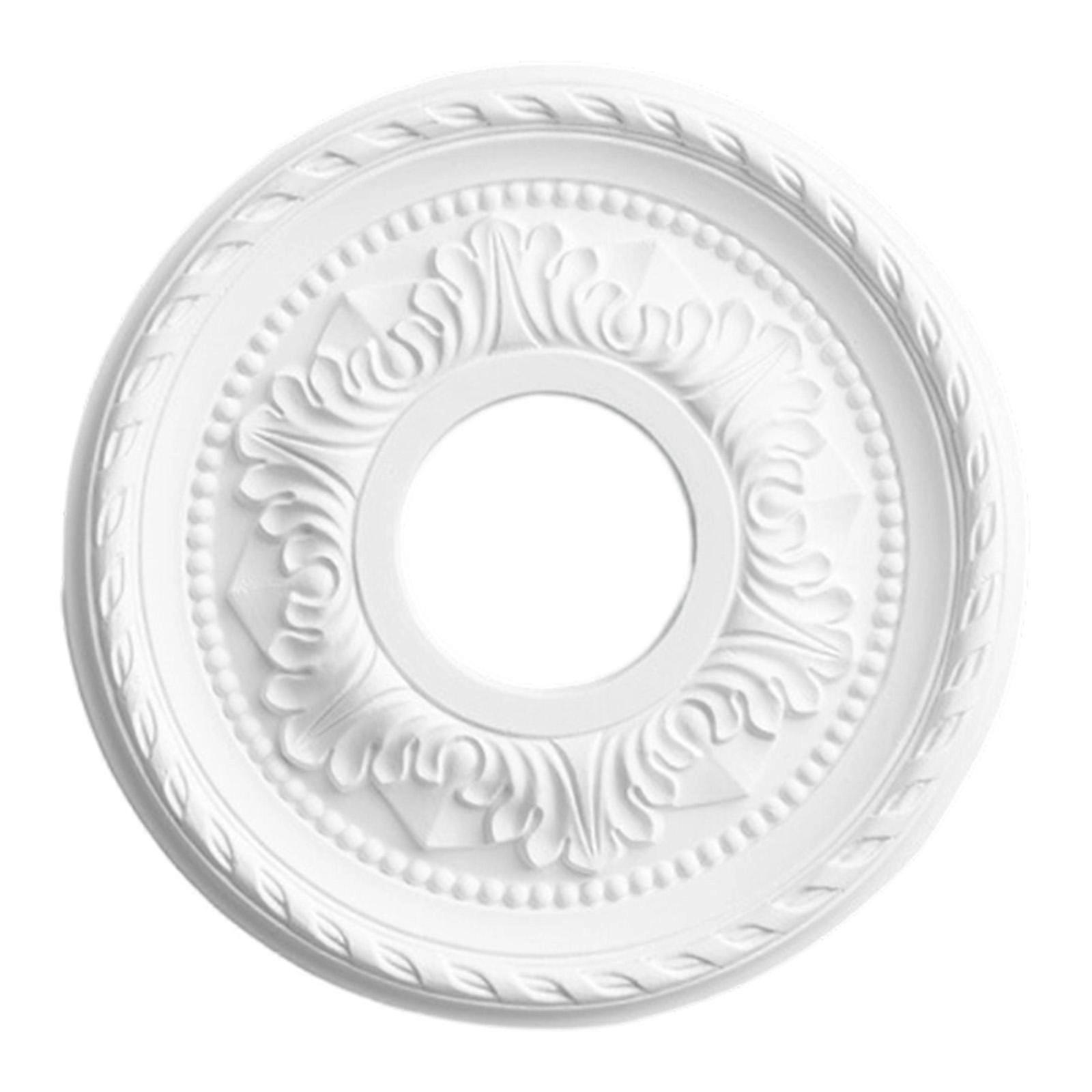 PU Ceiling Medallion Round Elegant Versatile Sturdy for Light Fixtures