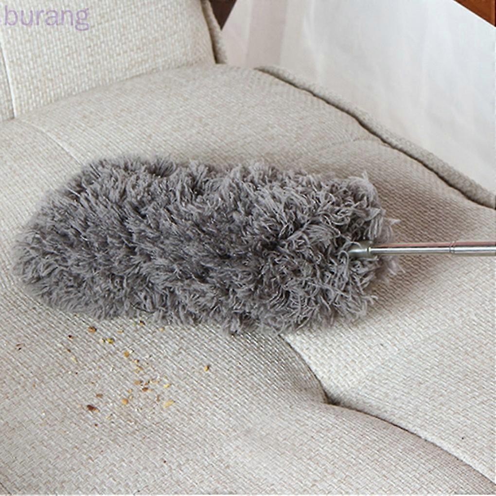 Microfiber duster with adjustable handle, wall, window, ceiling, curtain, and car windshield cleaning tool.