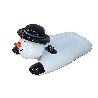 Trineo de nieve de PVC ecológico y duradero de 107x60x55 cm con unión sin costuras y asas cómodas para disfrutar del invierno.