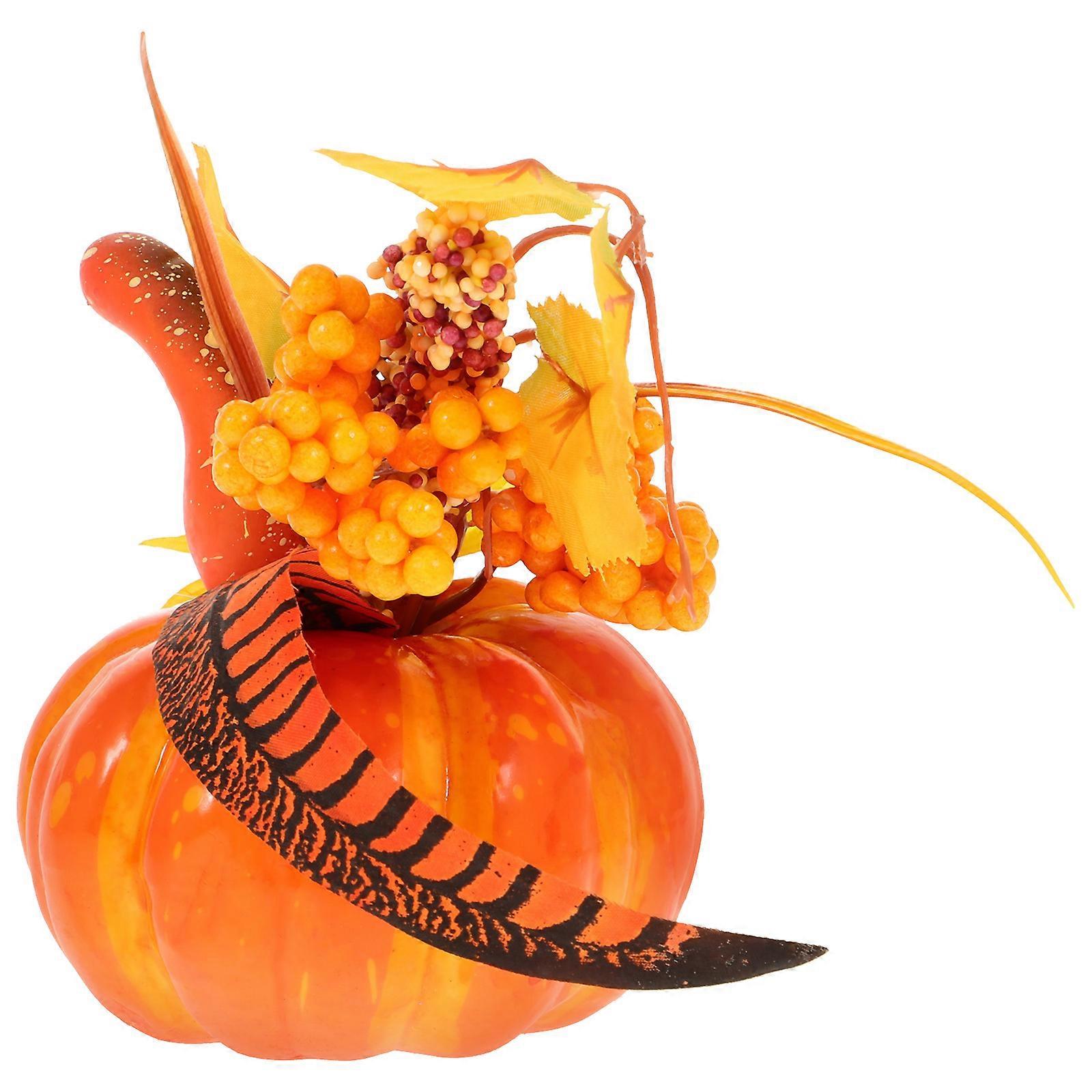 Maple Leaf Pumpkin Decor Artificial Decor for Decoration Use 1Pcs