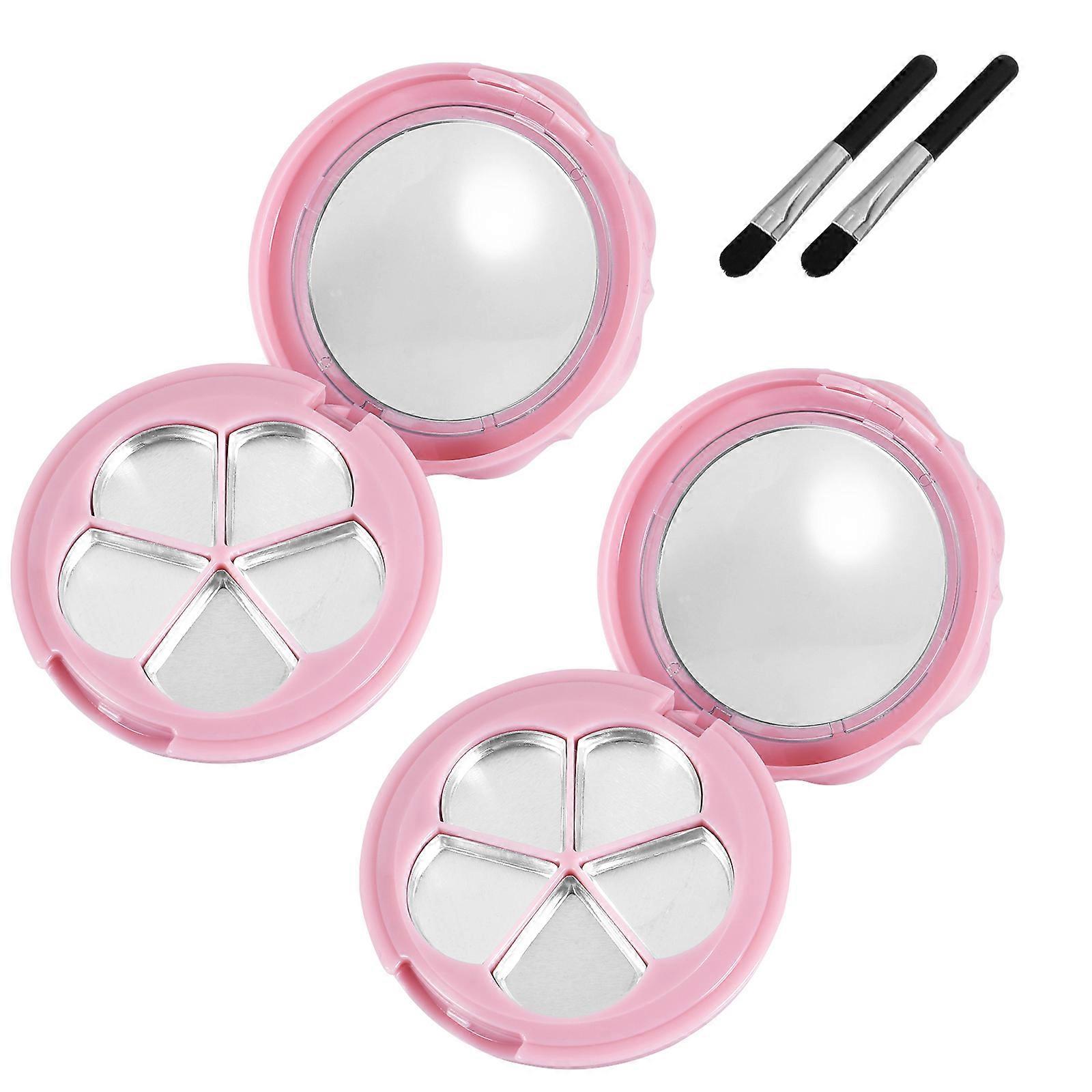 Eyeshadow Box 4Sets for Storage with Refillable Lipstick Makeup Dispenser